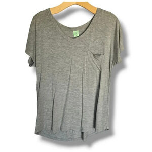 Honeydew women's gray short sleeves stretch shirt - small
